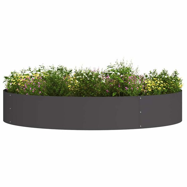 vidaXL Vaso de Jardim Preto 120 x 120 x 20 cm A&ccedil;o laminado a frio