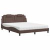 vidaXL Cama Viana com colch&atilde;o 160x200 cm couro artificial castanho