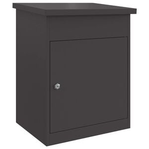 vidaXL Caixa para entrega de pacotes Preto 47.5 x 38 x 59 cm A&ccedil;o