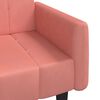 vidaXL Sof&aacute;-cama de 2 lugares veludo rosa
