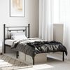vidaXL Estrutura de cama com cabeceira 100x190 cm metal preto