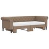 vidaXL Sof&aacute;-cama com gavet&atilde;o e colch&otilde;es 90x200cm artificial cappuccino