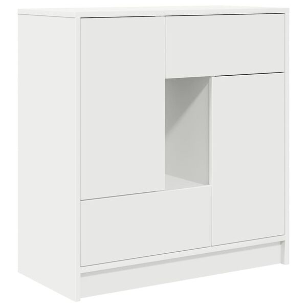 vidaXL Aparador c/ gavetas e portas 70,5x34x74,5 cm branco