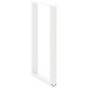 vidaXL P&eacute;s de mesa de bar em forma de U, 2 pe&ccedil;as, branco, 60x(100-101) cm, a&ccedil;o