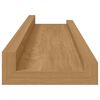 vidaXL Prateleira de Parede 4 pcs Castanho 40 x 9 x 3 cm