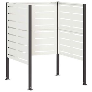 vidaXL Tela para Lixeira 85 x 85 x 113 cm A&ccedil;o Branco