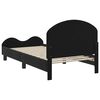 vidaXL Estrutura de Cama Infantil com Cabeceira Preto 80 x 160 cm