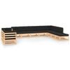 vidaXL 11 pcs conj. lounge jardim c/ almofad&otilde;es antracite pinho maci&ccedil;o