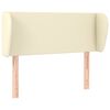 vidaXL Cabeceira de cama c/ abas couro artificial 103x23x78/88cm creme