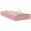 vidaXL Cama com Armazenamento com cabeceira Rosa 90 x 190 cm Veludo