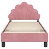 vidaXL Estrutura de Cama Infantil com Cabeceira Rosa 80 x 160 cm