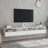 vidaXL M&oacute;vel parede p/ TV 2 pcs 100x30x30 cm derivados madeira branco