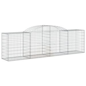 vidaXL Cesto gabi&atilde;o arqueado 300x50x80/100 cm ferro galvanizado