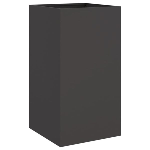 vidaXL Vaso/floreira 42x38x75 cm a&ccedil;o preto
