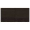 vidaXL Tampo de mesa 120x60x(2-4) cm carvalho tratado castanho-escuro