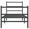 vidaXL Estrutura de cama com cabeceira e p&eacute;s 80x200 cm metal preto