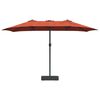 vidaXL Guarda-sol de Jardim Terracota 385 x 209 x 244 cm Poli&eacute;ster