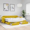 vidaXL Sof&aacute;-cama com gavet&atilde;o e gavetas 80x200 cm veludo amarelo