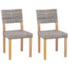 vidaXL Cadeira de jantar GENDT 2 unid. Rattan Kubu Cinza Kubu