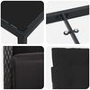 vidaXL Conjunto de Jantar para Jardim com almofada 7 pcs Preto vime PE