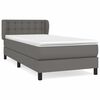 vidaXL Cama com molas/colch&atilde;o 80x200 cm couro artificial cinza