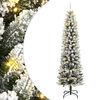 vidaXL &Aacute;rvore de Natal artificial com 150 luzes LED e neve 150 cm
