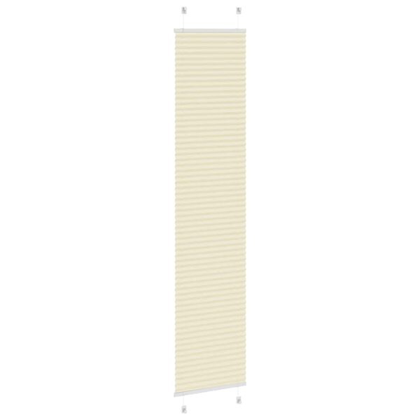 vidaXL Creme Plissada Cega 45x200 cm Largura Tecido 44,4 cm Poli&eacute;ster