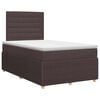 vidaXL Cama box spring com colch&atilde;o Marrom Escuro 120 x 190 cm Tecido