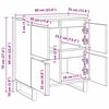 vidaXL Buffet 2 pcs Madeira antiga 60 x 35 x 70 cm