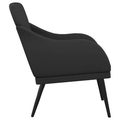 vidaXL Cadeira com apoio de braços 63x76x80 cm couro artificial preto