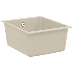 vidaXL Pia Bege 370 x 460 mm 80% Quartzo e 20% Resina