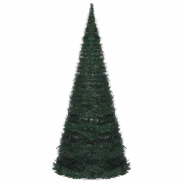vidaXL &Aacute;rvore Natal pop-up artificial pr&eacute;-iluminada 210 cm verde