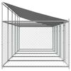 vidaXL Jaula para c&atilde;o com telhado/portas 10x2x2m a&ccedil;o galvanizado cinza