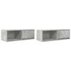 vidaXL M&oacute;veis de TV 2pcs 80x31x25,5cm madeira processada cinza cimento