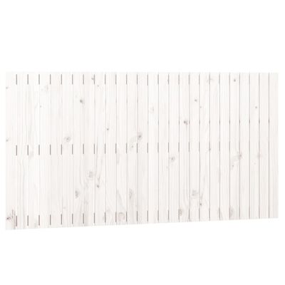 vidaXL Cabeceira de parede 166x3x90 cm madeira de pinho maciça branco