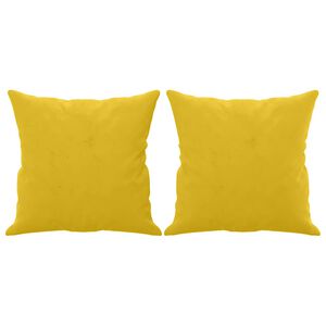 vidaXL Almofadas decorativas 2 pcs 40x40 cm veludo amarelo
