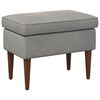 vidaXL Pufe para os P&eacute;s Cinzento-claro 55 x 35 x 41 cm Veludo