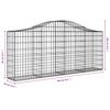 vidaXL Cestos gabi&atilde;o arqueados 30pcs 200x30x80/100cm ferro galvanizado