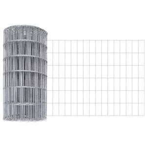 vidaXL Cerca Euro Prateado 0.6 x 25 m