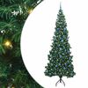 vidaXL &Aacute;rvore de Natal artificial de canto Verde 240 cm PVC e Metal
