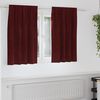 vidaXL Cortinas opacas 2 pcs Vinho Vermelho 140 x 140 cm Veludo