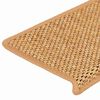 vidaXL Tapetes escada adesivos aspeto sisal 15 pcs 65x21x4 cm sisal
