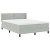 vidaXL Cama Box com colch&atilde;o Cinzento-claro 200 x 140 cm Veludo