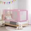 vidaXL Barra de seguran&ccedil;a p/ cama infantil tecido 150x25 cm rosa