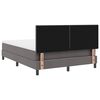 vidaXL Cama Box com colch&atilde;o Cinzeto 160 x 200 cm Couro sint&eacute;tico
