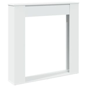 vidaXL Cornija de lareira 100x20x100 cm derivados de madeira branco