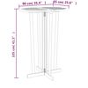 vidaXL Mesa de bar dobrável 90x65x105 cm madeira de teca maciça