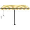 vidaXL Toldo automático independente 300x250 cm amarelo e branco