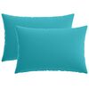 vidaXL Capa almofada 2 pcs HEERLEN Turquesa 30 x 50 cm Poli&eacute;ster