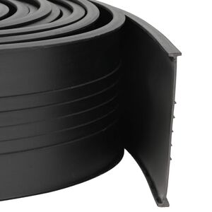 vidaXL Veda&ccedil;&atilde;o da Porta da Garagem Preto 70 x 6 mm 2,5 m PVC
